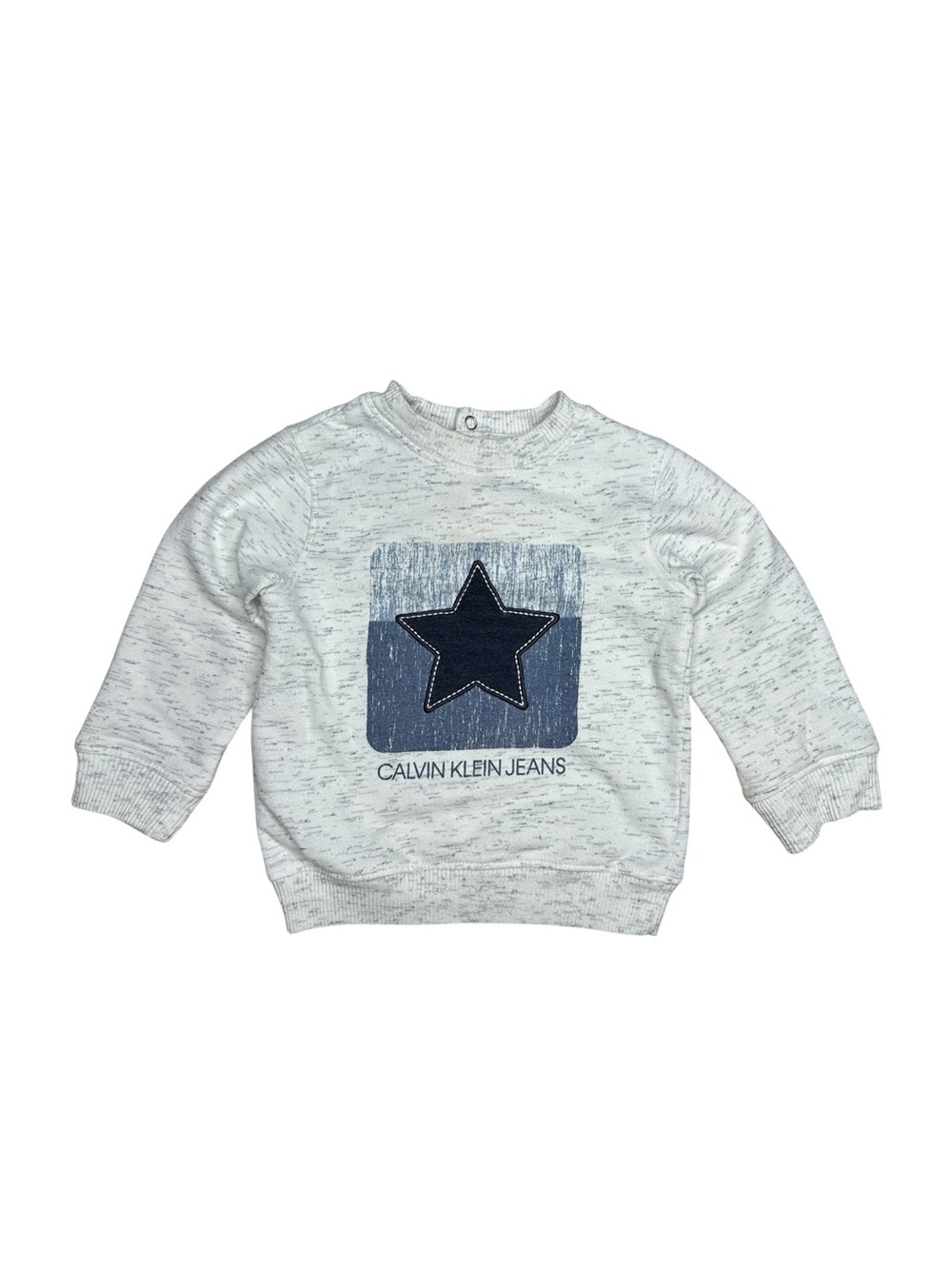 Calvin Klein Jeans Kids Heather Gray Sweatshirt with Navy Star